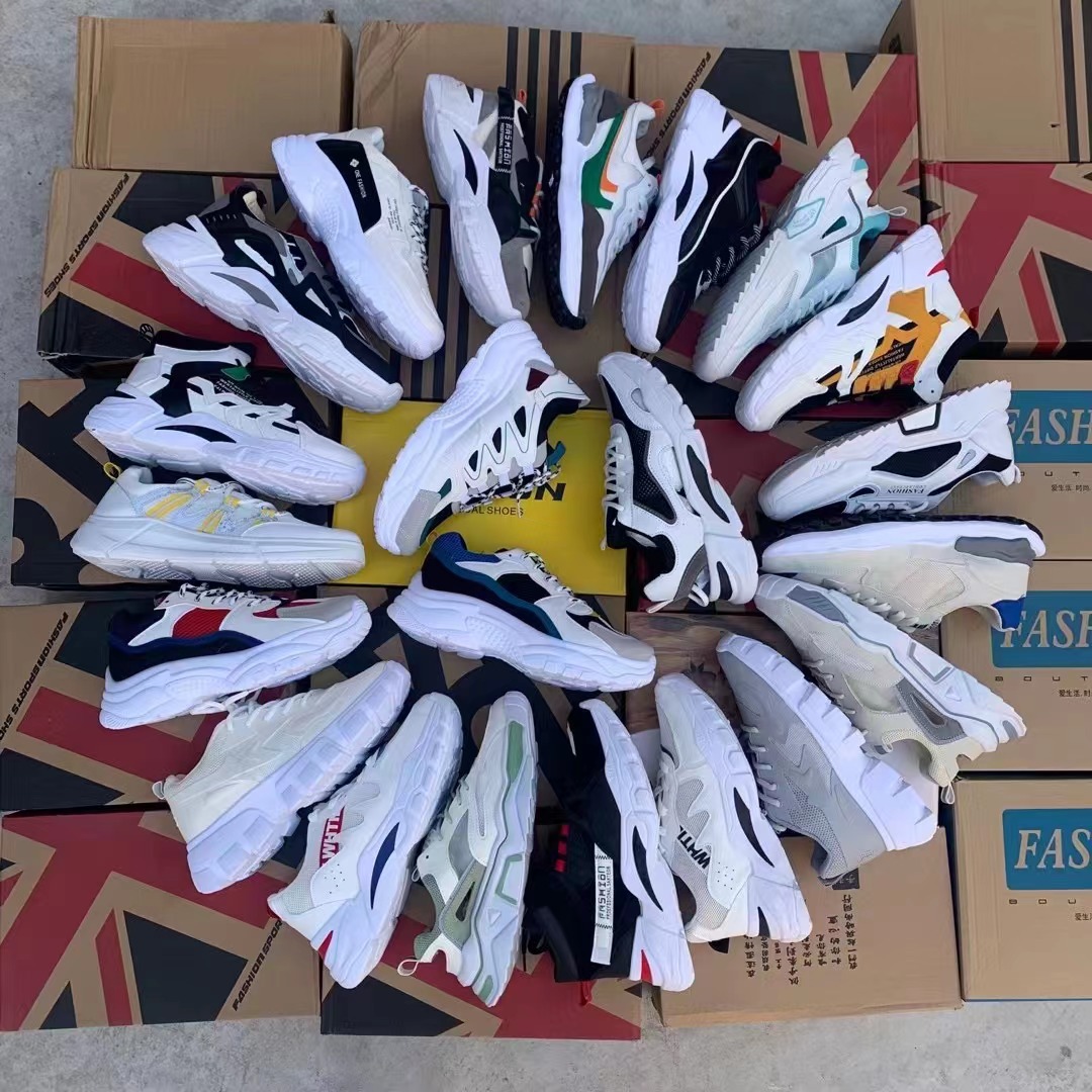 2022年夏季新款老爹鞋男百搭鞋子时尚休闲网鞋直播地摊一手货源