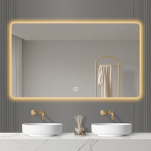 卫生间镜子浴室镜带灯壁挂防雾厕所发光镜洗手智能镜子触摸屏