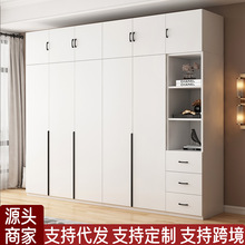 纯实木衣柜家用简约卧室经济型对开门挂衣柜出租房屋结实耐用柜子