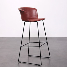 高脚椅中岛台椅子吧椅家用吧台凳子黑色复古风创意设计师酒吧椅子