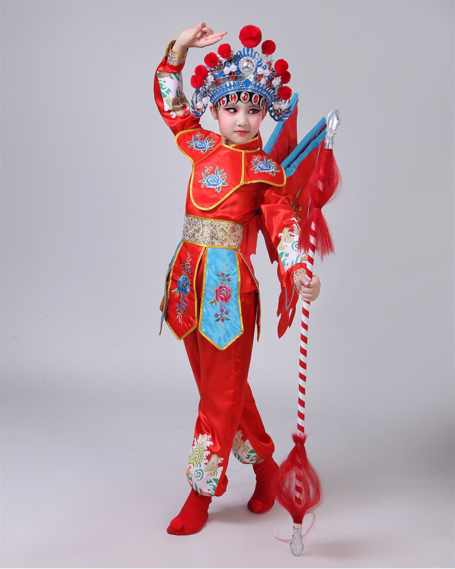 小荷风采刀马旦儿童演出服花木兰女童京剧戏曲穆桂英挂帅舞蹈服装