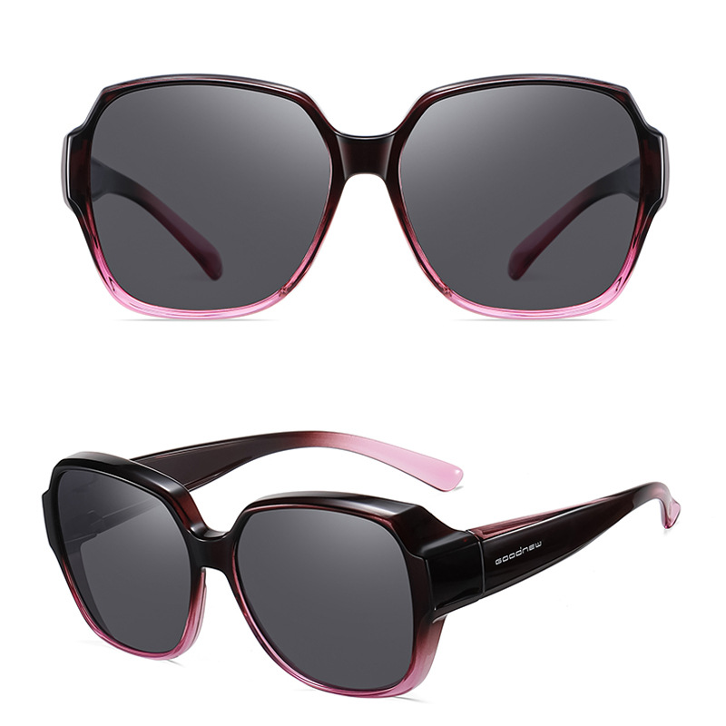 New Set of Glasses Women's Polarized Sunglasses Live Broadcast Myopic Sunglasses TR90 Plated Ar Blue Tape Glasses One Spot