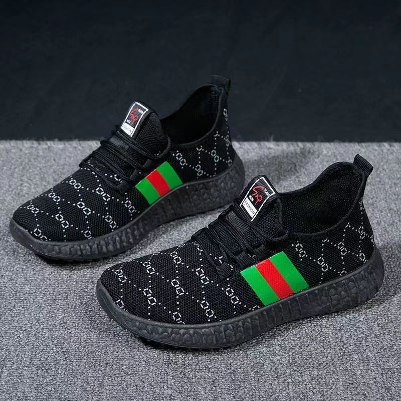 Women's Shoes 2023 New Flying Woven Breathable Sports Women's Shoes Trendy All-Matching Mesh Trendy Shoes Internet Celebrity Coconut Shoes Wholesale