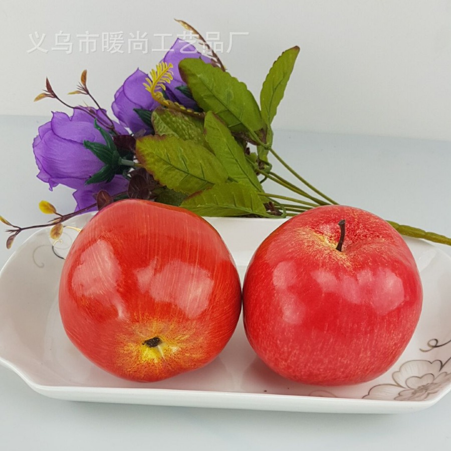 高仿真110号红苹果粉苹果幼儿园仿真水果大苹果装饰礼品摄影道具