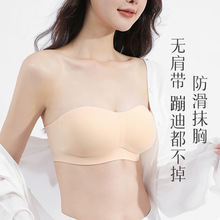 加厚小胸聚拢无痕防滑内衣女无肩带新款舒适上托遮副乳文胸罩提拉