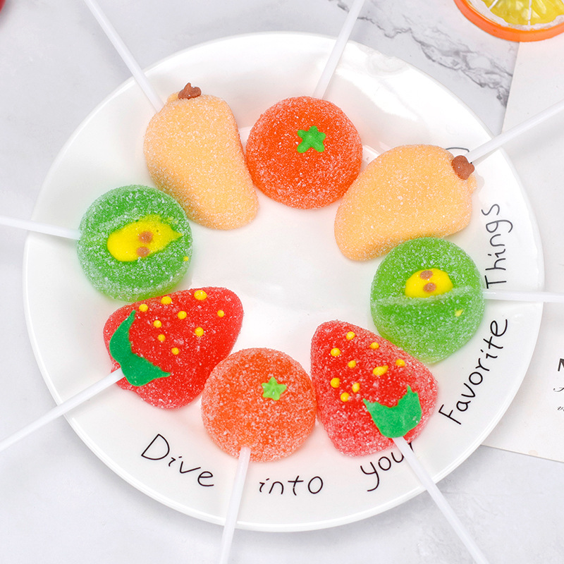 谷风车糖软糖棒棒糖儿童零食卡通网红糖果恐龙维c果汁软糖批发