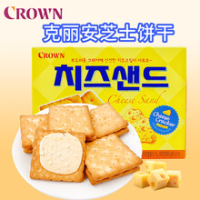 韩国原装进口crown克丽安芝士饼干60克4包喜糖伴手礼盒零食大礼包