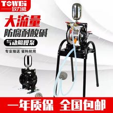 台湾原装气动隔膜泵A10 A20油漆喷漆泵铝合金体大流量1寸双隔膜泵