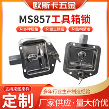 MS857工具箱锁不锈钢方型转舌锁机箱面板锁集装箱T型盒锁