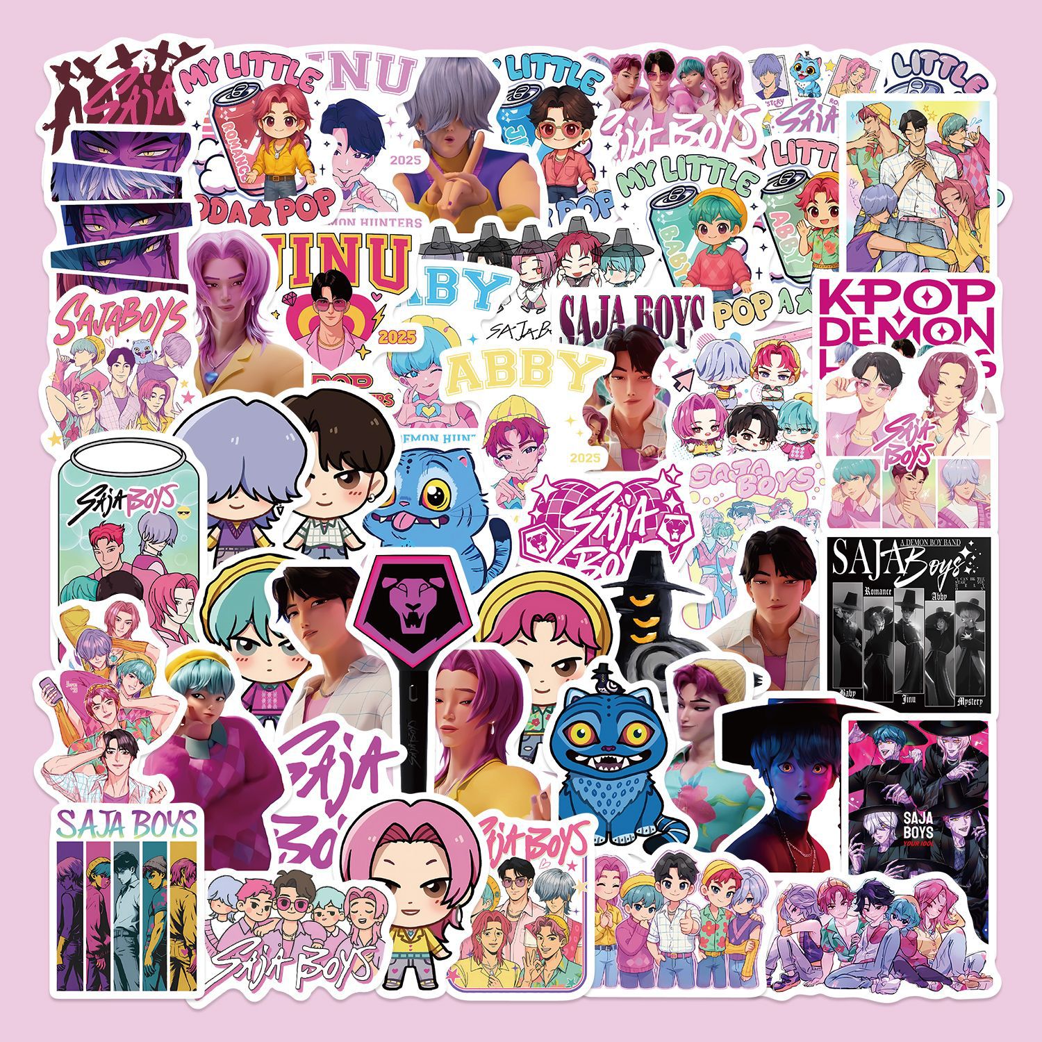 50张saja boys贴纸手机水杯笔记本电脑吉他行李箱装饰防水贴纸