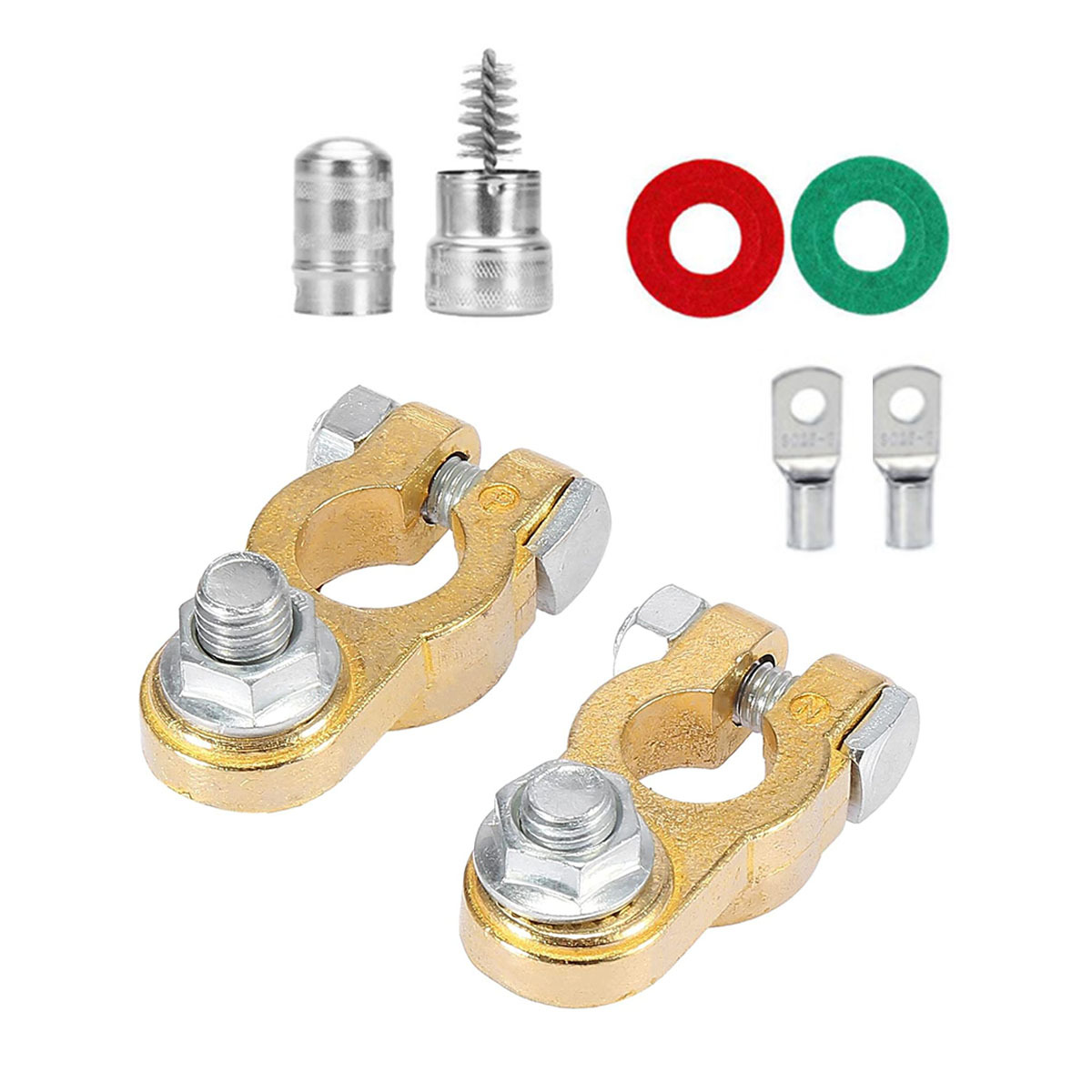 汽车通用纯铜电瓶桩头 蓄电池接线桩头 加厚m10接线柱 电瓶夹卡头