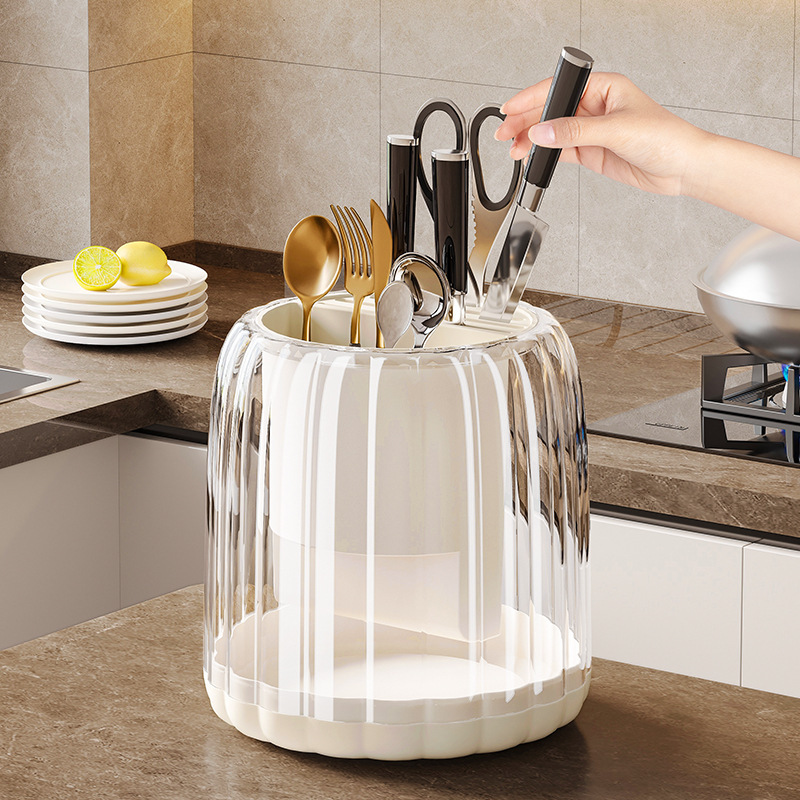 Kitchen Light Luxury Rotating Knife Rack