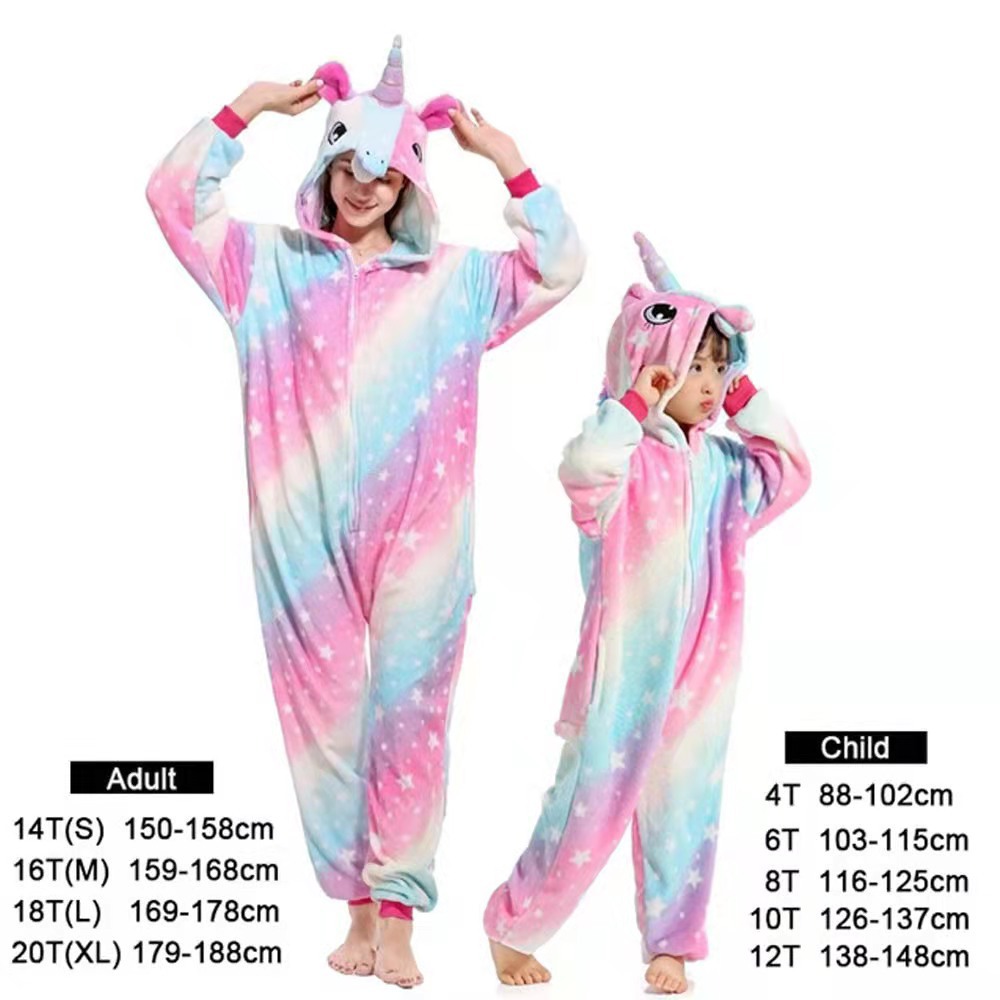 Cartoon One-Piece Animal Pajamas Flannel Children's Pajamas Pikachu Dinosaur Panda Totoro Nightgown One Piece Dropshipping