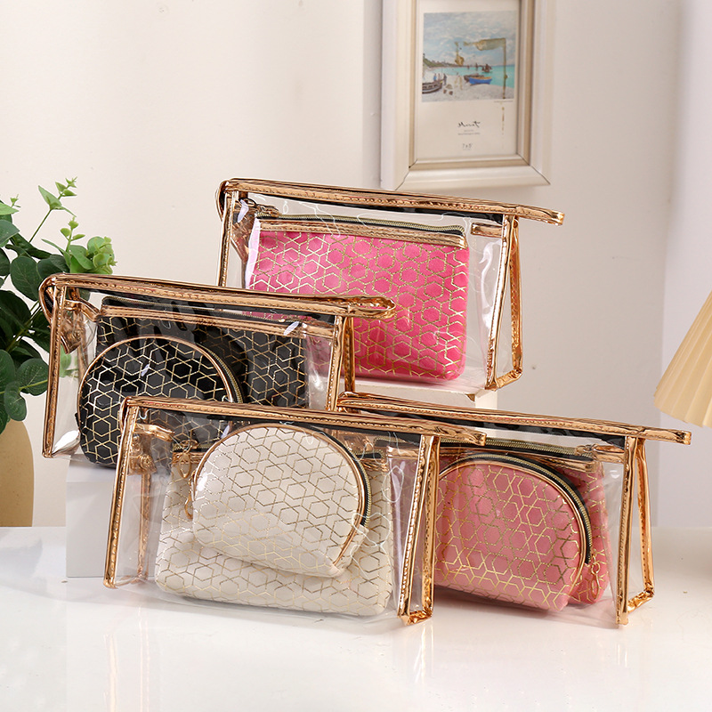 cosmetic bag three pcs everyday joker waterproof storage bag cross-border design fashionable cosmetic bag cosmetic bag factory wholesale