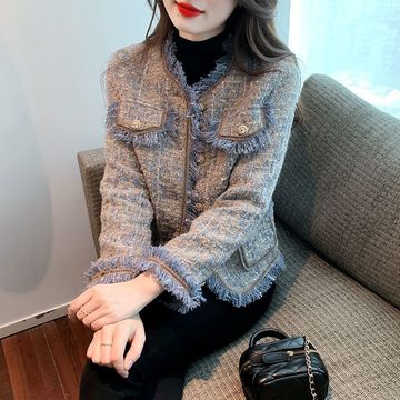 秋季感小香风女士短款外套女装春秋23年新款小个子上衣-阿里巴巴