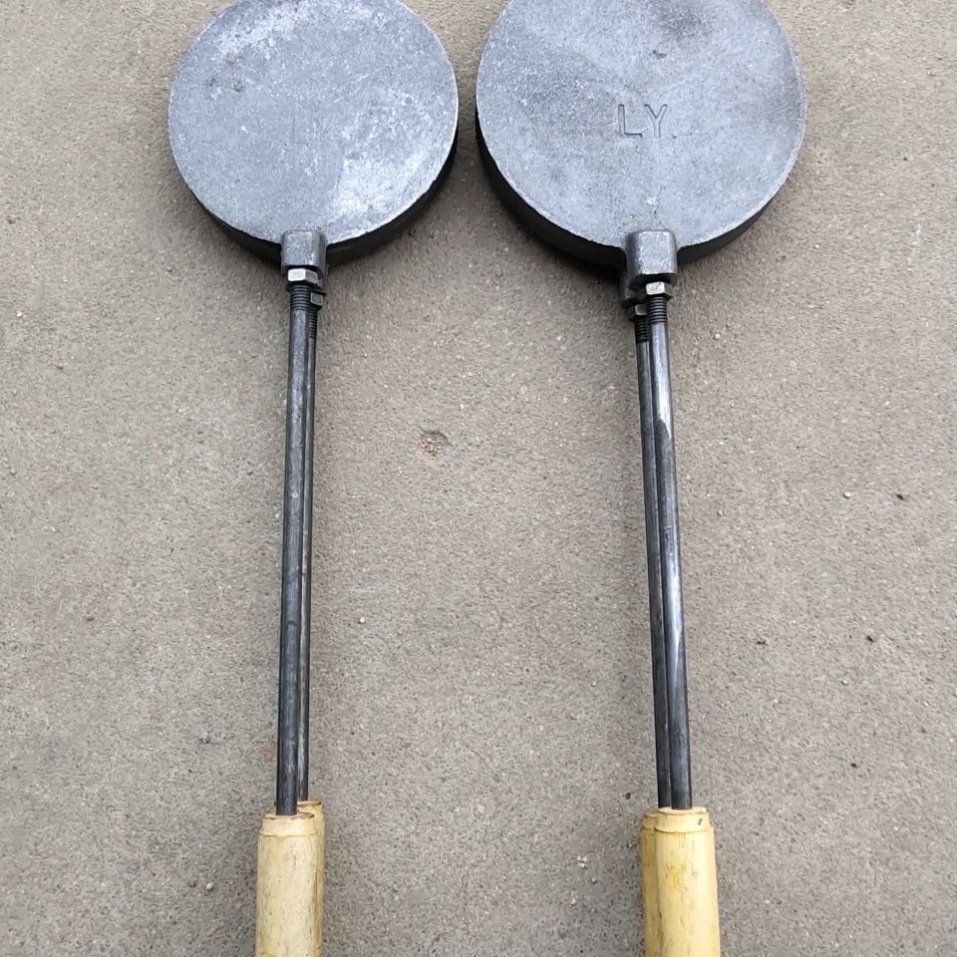 老式馍夹子两面画饼饼夹子烙饼儿时火烧花式铸铁模具炭火老式手工