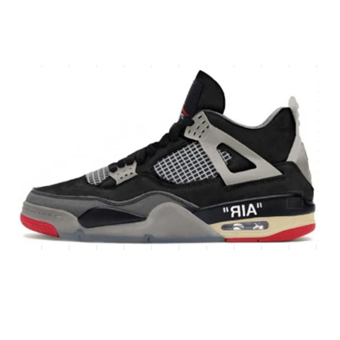 外贸批发aj4白黑电母白水泥大巴黎白帆画布黑金un乔4实战aj篮球鞋
