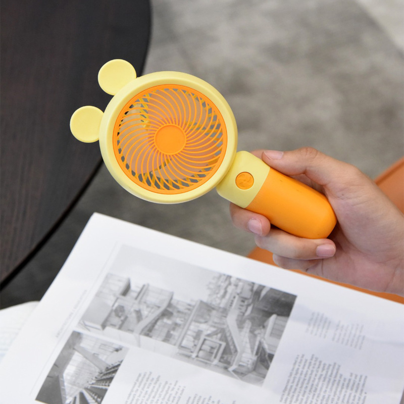 New Handheld Cartoon Little Fan Mobile Phone Holder Mini Portable Wholesale Gift Making Logo Fan Wholesale