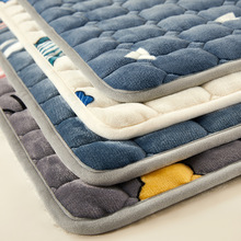单人冬季家用加厚牛奶珊瑚保暖软垫床垫褥子法兰绒床毯铺学生宿變