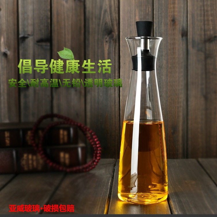 亚威高硼硅玻璃油壶 创意泡酒瓶麻油瓶 厨房用品油醋瓶500ML
