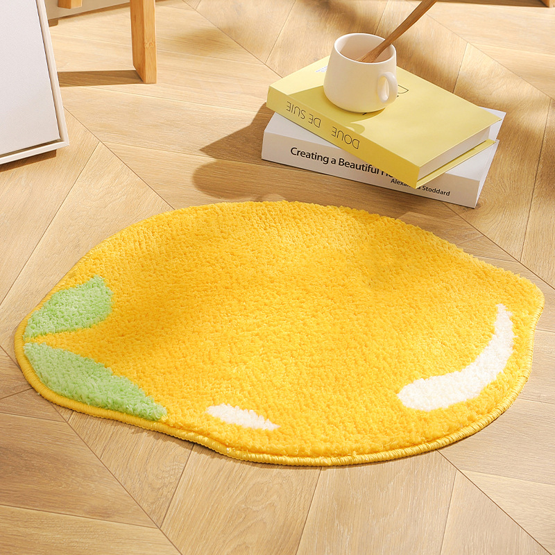 INS Special-Shaped Carpet Bedroom Door Home Entrance Floor Mat Fruit Floor Mat Bathroom Toilet Water-Absorbing Non-Slip Mat