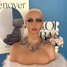 假发模特头Mannequin head欧美半身模型头耳环墨镜展示架双肩头模