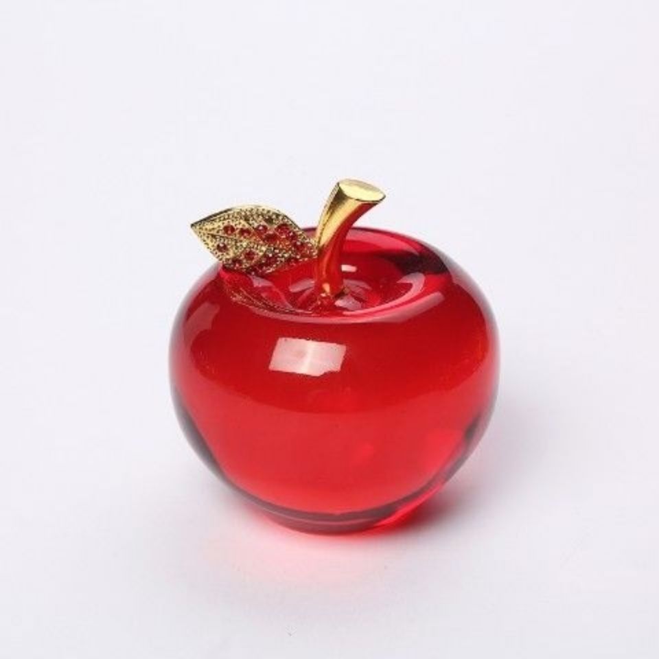 水晶苹果装饰品礼物保平安生日节日礼车载节创意汽车摆件新车圣诞