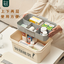 家庭用医药箱大号药箱可手提便携式带隔层药箱存放感冒药酒精口罩