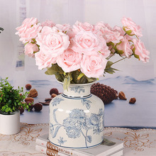 景德镇陶瓷青花瓷贴花装饰小花瓶家居客厅茶室装饰博古架中式摆件