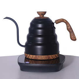 跨境新款智能控温手冲咖啡壶不锈钢细长嘴电热水壶家用泡茶烧水壶