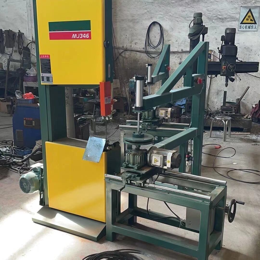 自动切圆机木工带锯锯圆机实木自动锯铣机木工机械多功能锯圆机