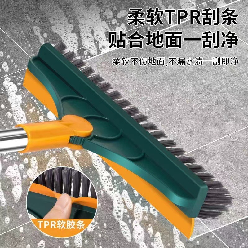 Two-in-One Toilet Floor Brush Long Handle Bathroom Gap Floor Seam Brush