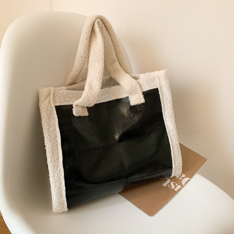 Autumn and Winter Lamb Furry Bag Women's Bag 2021 New Trendy Fashion Large-Capacity Crossbody Bag Trendy Portable Tote Bag