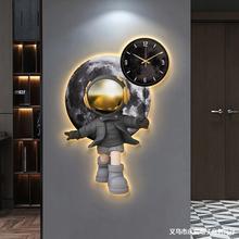 现代简约钟表挂钟客厅家用时尚大气高端3D立体装饰壁挂时钟灯