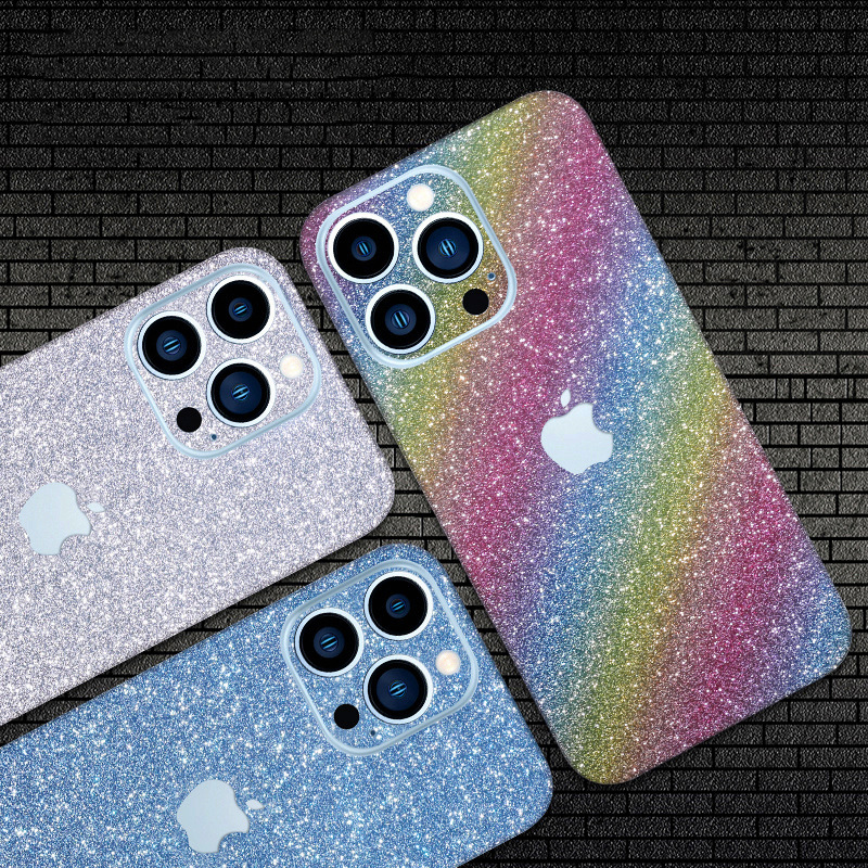 适用华为mate60pro手机后膜mate50闪钻全包彩膜40e磨砂背膜90贴纸