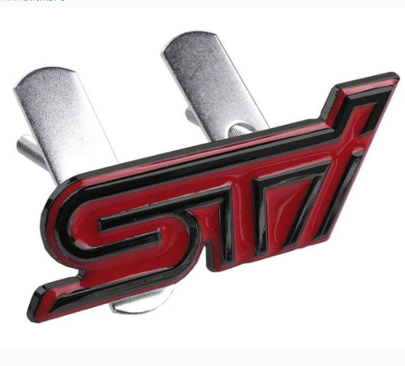 适用于斯巴鲁sti金属车贴翼豹力狮森林人车身贴 尾标sti中网车标