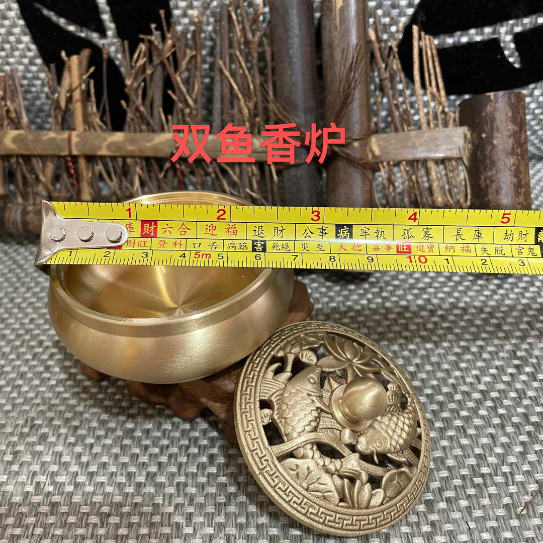 Brass Crafts Decoration Metal Antique Brass Incense Burner Ashtray Teapot Toothpick Holder Utensils Copper Ware Ornaments