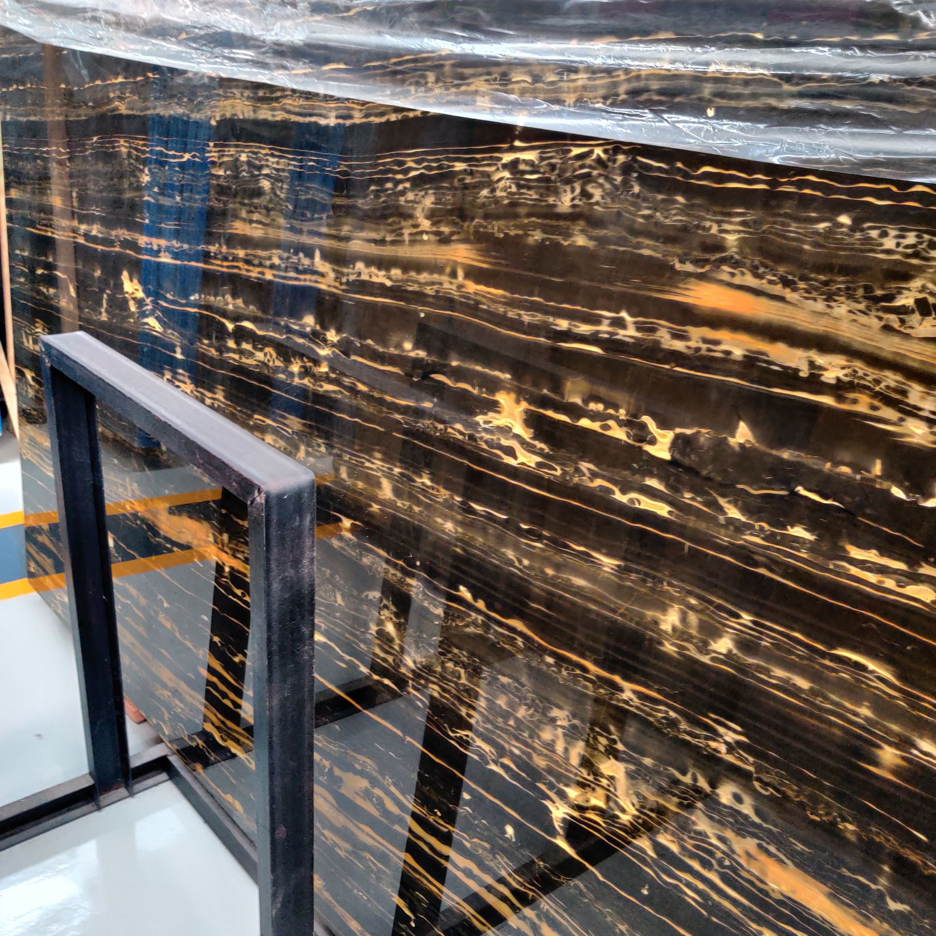 出口阿富汗黑金花 意大利黑金花大理石踢脚线 洗手台背景墙餐桌