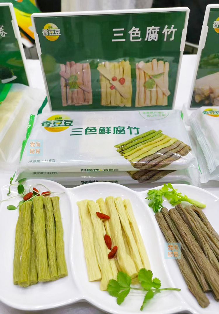 香豆豆三色腐竹118g柱状鲜腐竹豆制品火锅食材超市火锅店新品