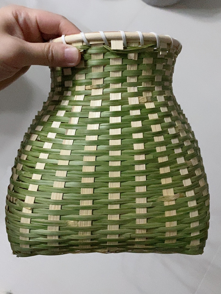 儿童小背篓鱼篓编织竹编工艺幼儿园演出舞台道具装饰天然大号小号