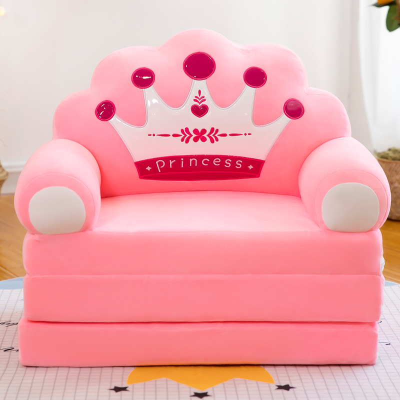 Factory Plush Toy Lazy Children Sofa Cute Folding Cartoon Sofa Tatami Kindergarten Baby Seat