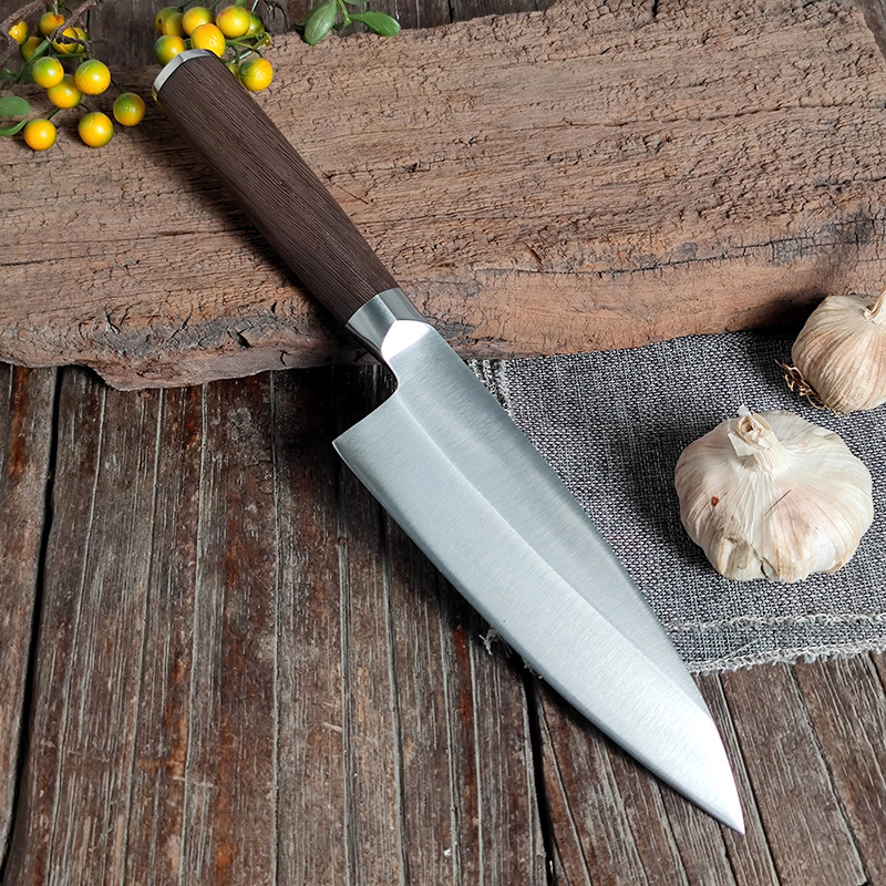 众道库存清仓单刃7寸鱼头刀刺身三文鱼日式料理刀加厚厨房剖鱼刀