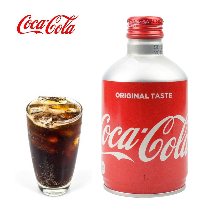 日本进口cocacola可口可乐碳酸饮料24x300ml整箱装子弹头铝罐瓶装