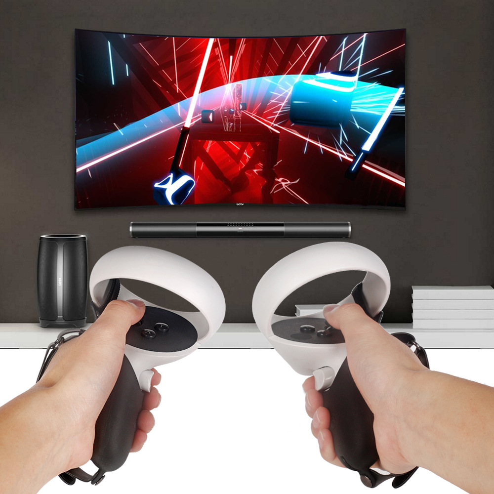 适用于oculusquest2vr游戏一体机手柄保护套防摔防撞半包硅胶套