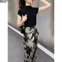 2024新款夏装搭配一整套茶系奶系穿搭韩剧女主小个子两件套装裙鲮