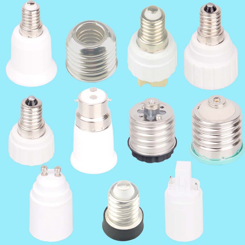 e14螺口e40gu24gu10g9b22转变-e27e12g9gu10mr16e12灯座灯口配件-阿里