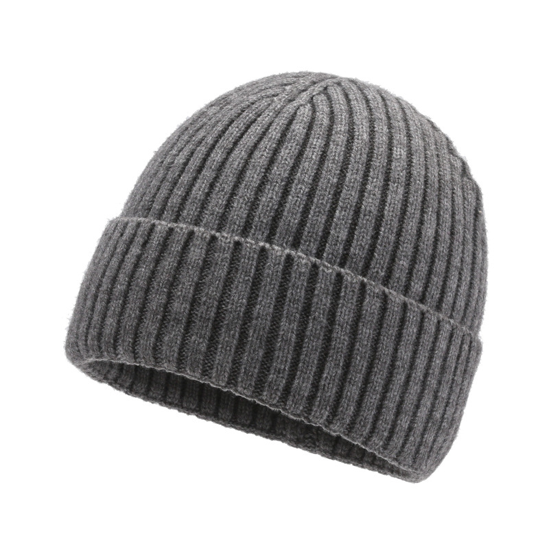 Foreign Trade Knitted Hat Wholesale Winter New Thickened Light Board Solid Color Woolen Cap Cycling Warm Men and Women Winter Hat Cross-Border