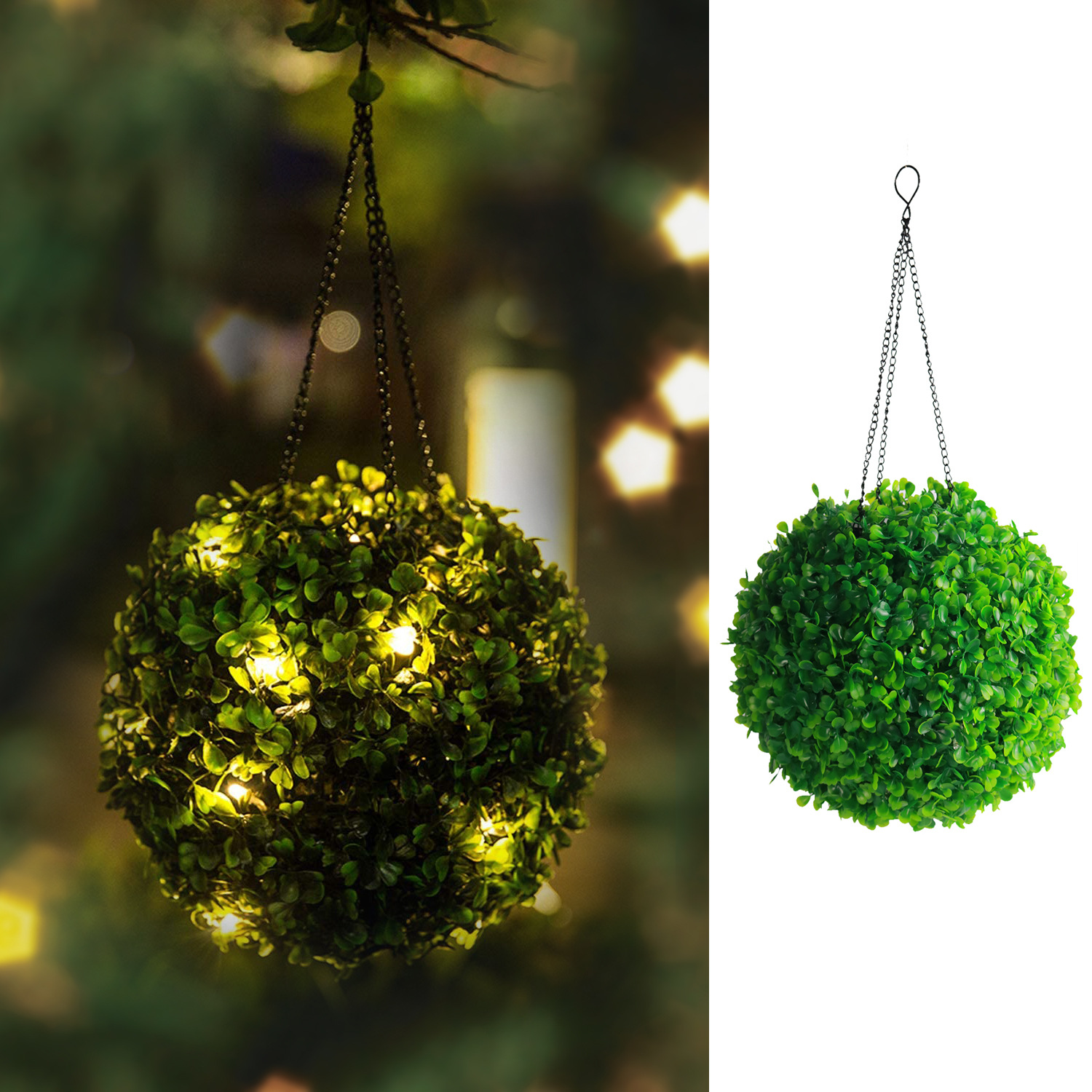 太阳能人造草坪灯户外防水led仿真发光草球悬挂婚礼别墅庭院装饰