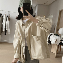 短外套女2025春秋款新款工装小众设计感上衣宽松短款外穿百搭潮流