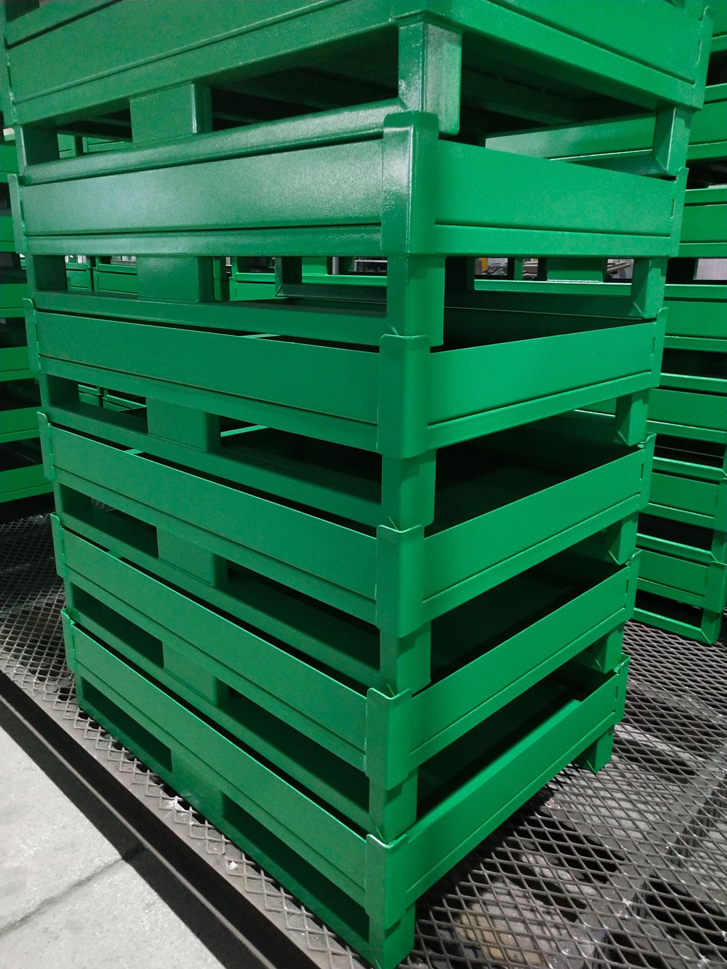 车间折叠金属网箱金属周转箱 物流铁箱金属网箱重型货物铁箱